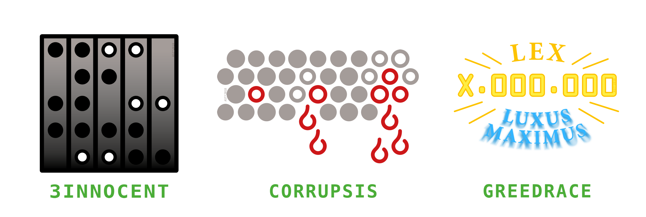3innocent Corrupsis Greedrace (Lex Million), Illustrations 06/2018