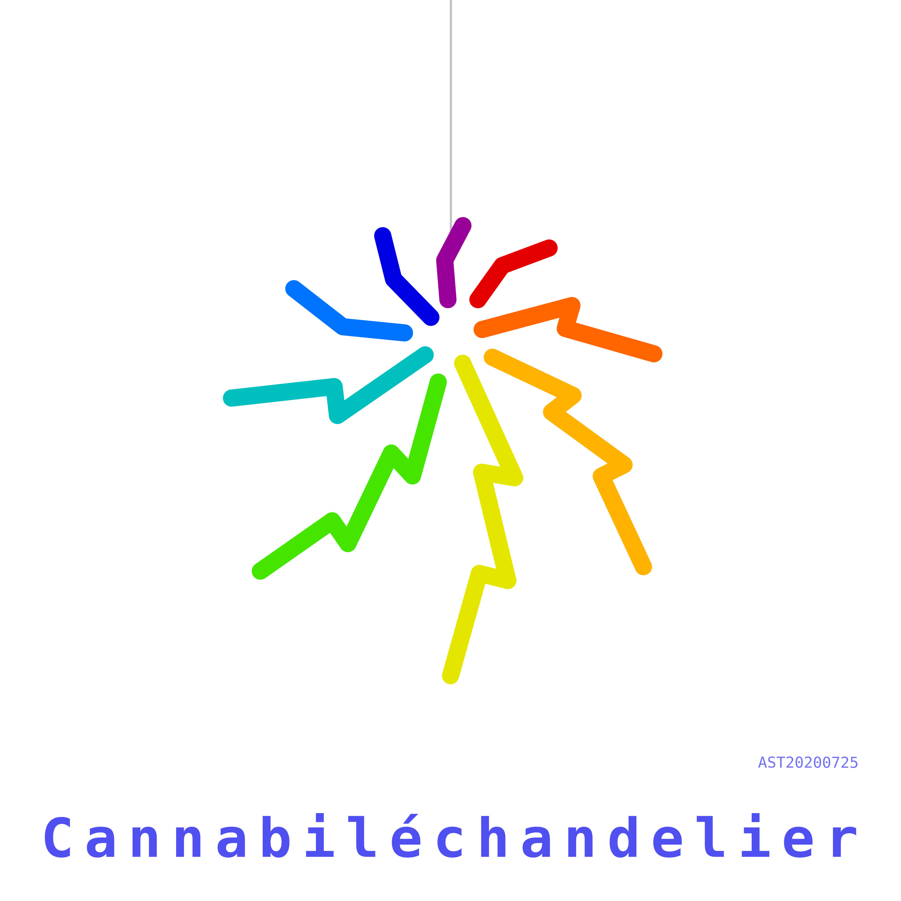 Cannabilchandelier, cannanimal lampobjekt 07/2020