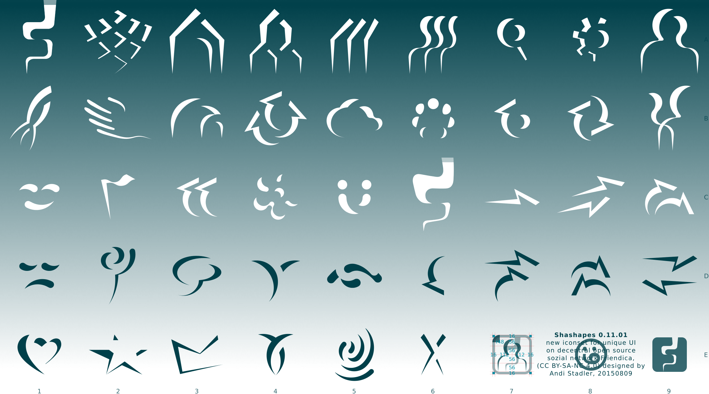 Shashapes_0.11.01 Iconset (CC BY-SA-NC 4.0), Piktogramme 2015