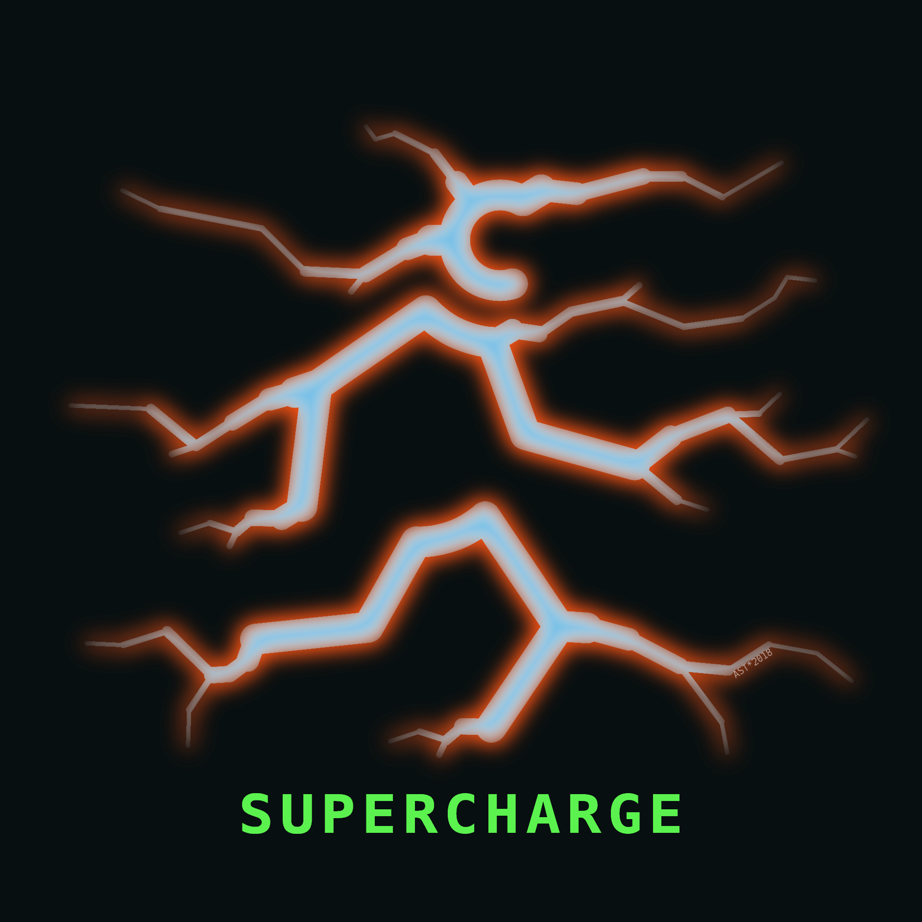 Supercharge, Piktogramm-Illustration 06/2018