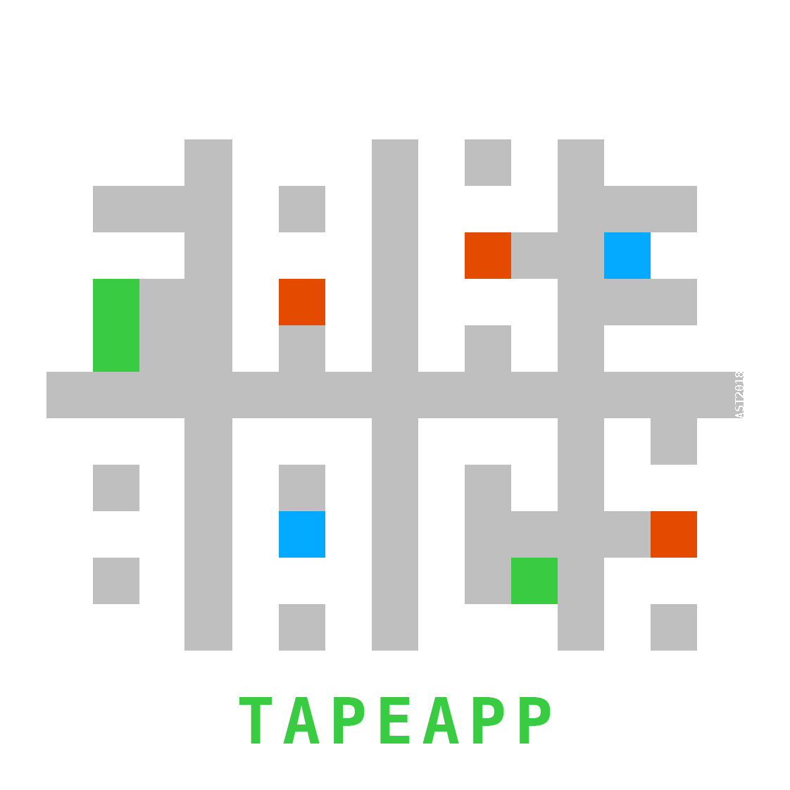 Tapeapp Fakeback, Pixelarrangement 12/2018
